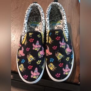 SpongeBob SquarePants Women's Slip-On Sneakers - Black